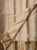White Pure Kanchipuram Bridal Silk Saree with Zari Butta on the Body with Designed Border - Diadem