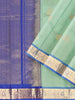 Teal Green Silk Saree with Floral Motif on the Body and Zari Border - Diadem