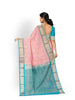 Light Pink Pure Kanchipuram Pattu Saree with Zari Butta on the Body and Zari Border - Diadem