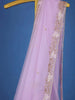 Lilac Embroidery Designed Net Saree - Diadem