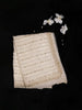 White Organza Bridal Saree with Sequins and Stripes Design on the Body with Design Border - Diadem