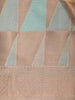 Peach Pastel Geometric Design Semi Tissue Saree - Diadem