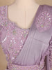 Lavender Embroidery Lyrca Ready To Wear Saree with Designer Blouse - Diadem