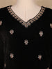 Black Floral Designed Velvet Co Ord Salwar Suit - Diadem