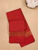 Maroon Checkered Woven Pure Kanchipuram Silk Saree - Diadem