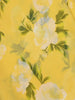 Yellow Floral Printed Georgette Saree With Matching Blouse - Diadem