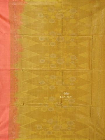 Orange Soft Silk Saree with Zari Butta Design on the Body with Contrast Border - Diadem