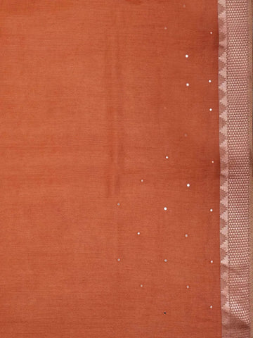 Navy Blue Soft Silk Saree with Zari Butta on the body and Zari Border - Diadem