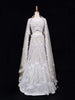White Net Wedding Bridal Lehenga with Sequins Glitter Design - Diadem