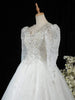 White Net Gown with Sequins, Beads and Embroidery - Diadem