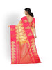 Light Yellow Art Silk Saree with Checked Body & Contrast Zari Border - Diadem