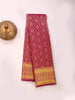 Magenta Pure Kanchipuram Bridal Silk Saree with Zari Brocade on the body and Zari Border - Diadem