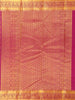 Magenta Pure Kanchipuram Bridal Silk Saree with Zari Brocade on the body and Zari Border - Diadem