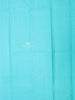 Aqua Blue Pure Kanchipuram Bridal Silk Saree with Zari Brocade on the body and Zari Border - Diadem