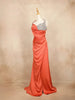 Orange Partywear with Stone Work and Deep V-Neck Gown - Diadem