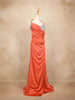Orange Partywear with Stone Work and Deep V-Neck Gown - Diadem