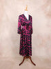 Black Kurti Top Adorned with Pink Fancy Prints - Diadem