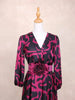 Black Kurti Top Adorned with Pink Fancy Prints - Diadem