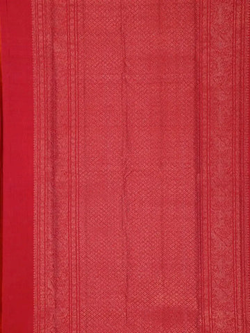 Wine Pure Kanchipuram Bridal Silk Saree Tree Motif on the Body without Border - Diadem