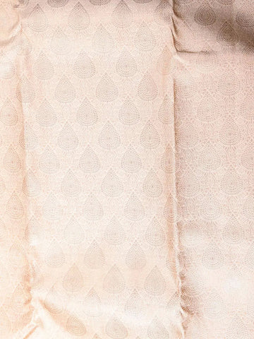 Sandal Pure Kanchipuram Bridal Silk Saree with Floral Motif on the Body with Zari Border - Diadem