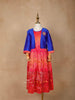 Pink Silk Pattu Pavadai Adorned with Zariwork Paired with Overcoat - Diadem