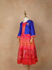 Pink Silk Pattu Pavadai Adorned with Zariwork Paired with Overcoat - Diadem