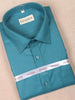 Teal Green Cotton Plain Full Sleeve Shirt - Diadem