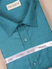 Teal Green Cotton Plain Full Sleeve Shirt - Diadem