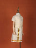Ivory Silk Single Layer Dhoti with Matching Half Sleeve Shirt - Diadem