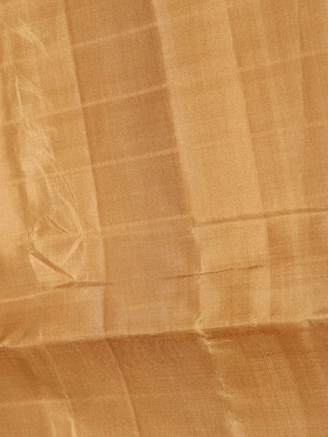 Sandal Soft Silk Saree with Plain Body Deign with Contrast Floral Design Border - Diadem