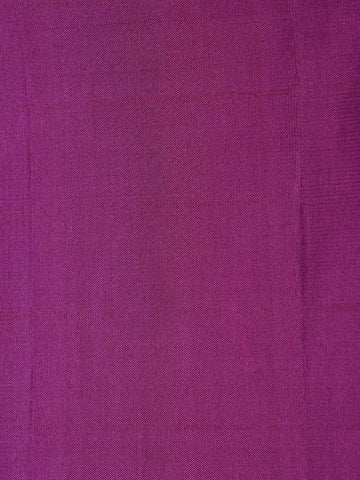 Violet Soft Silk Saree with Plain Body Design with Flower Designed Contrast Border - Diadem