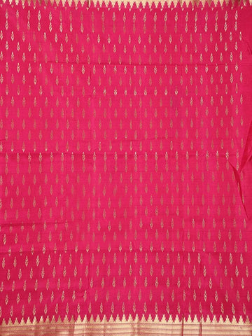 Violet Soft Silk Saree with Plain Body Design with Flower Designed Contrast Border - Diadem