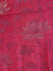 Rose Pink Soft Silk Saree with Flower and leaf Design on the Body with Contrast Border - Diadem