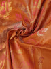 Brown Soft Silk Saree with Floral and Leaf Design on the Body and without Border - Diadem