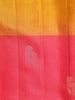 Yellow Soft Silk Saree with Parrot Motif Design on the Body and without Border - Diadem