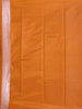 Orange Semi Banarasi Saree with Floral Motif on the body and Zari Border - Diadem