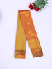Mustard Orange Arani Silk Saree with Floral Motif on the body and Contrast Zari Border - Diadem