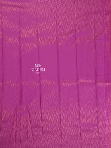 Mustard Yellow Arani Silk Saree with Floral Motif on the body and Contrast Zari Border - Diadem