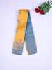 Yellow Arani Silk Saree with Floral Motif on the body and Contrast Zari Border - Diadem