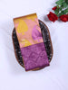 Peach Arani Silk Saree with Zari Butta on the body and Contrast Zari Border - Diadem