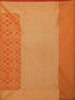 Orange Art Silk Saree with Checks and Paisley Design on the Body with Matching Border - Diadem