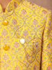 Mustard Yellow Silk Sherwani Set with Embroidery Floral Design - Diadem