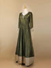 Dark Green Floral Embroidery Gown and Dupatta - Diadem