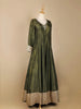 Dark Green Floral Embroidery Gown and Dupatta - Diadem