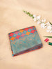 Teal Blue Semi Banarasi Saree with Fancy Design on the Body with Zari Border - Diadem