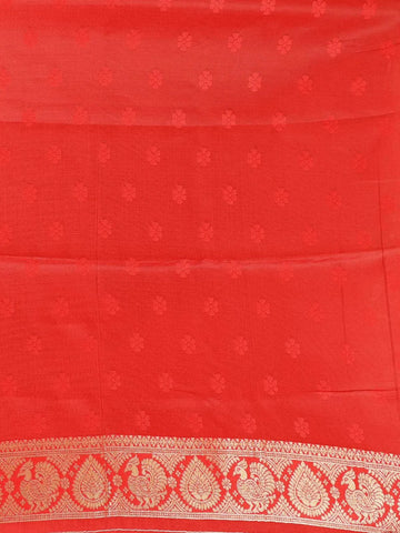 Green Semi Banarasi Saree with Fancy Design on the Body with Zari Border - Diadem