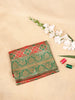 Green Semi Banarasi Saree with Fancy Designs on the Body and Zari Border - Diadem