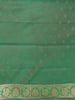 Green Semi Banarasi Saree with Fancy Designs on the Body and Zari Border - Diadem