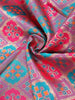 Violet Semi Banarasi Saree with Geometric Design on the Body with Designed Border - Diadem