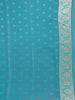 Violet Semi Banarasi Saree with Geometric Design on the Body with Designed Border - Diadem
